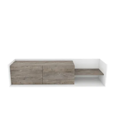 XXXLutz Tv-Element Walnuss, Weiß 160x36.8x35 cm