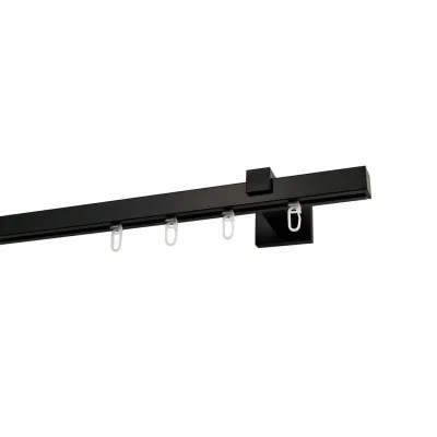 XXXLutz Vorhangstangenset Schwarz 140 cm