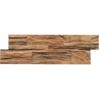 XXXLutz Wandverkleidung Teak Diamandwood Braun 18x2x55.5 cm