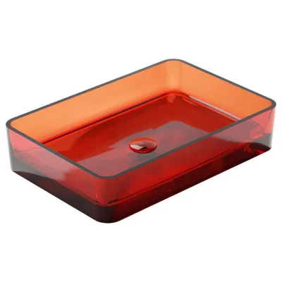 XXXLutz Waschbecken Steinberg Serie 489 Rot 60x12x40 cm