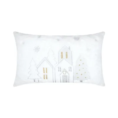 XXXLutz Weihnachtskissen Weiß 50x30 cm
