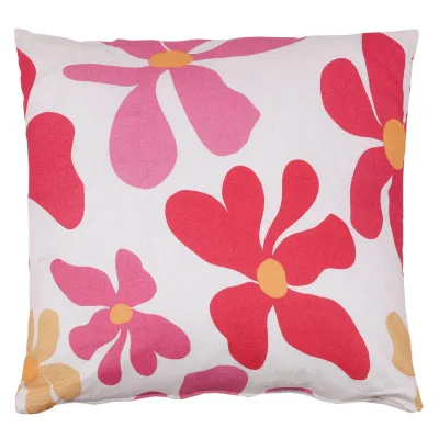 XXXLutz Zierkissen Natur, Rot, Pink 48x48 cm