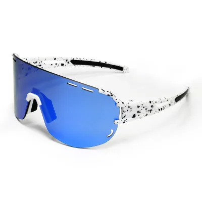 YEAZ Sport-Sonnenbrille weiß/blau SUNGLOW