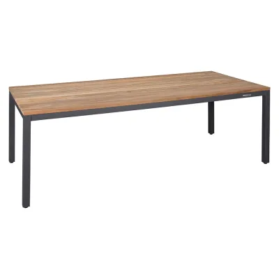 Zebra ALEX Tisch Alu/Teak 220x100 cm