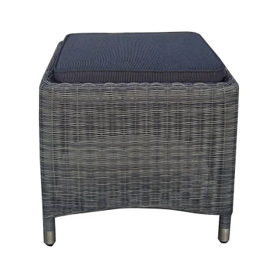 ZEBRA Hocker Status Geflecht grey-black und Alu-Rahmen