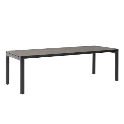 Zebra Vero Tisch graphite Gestell Aluminium pulverbeschichtet graphite, Tischplatte Keramik shadow