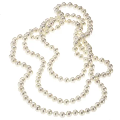 Zeeme Pearls Halskette Süßwasserzuchtperlen weiß 7mm