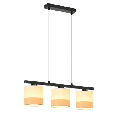 ZMH Pendelleuchte Weiß, Schwarz 5x120x25 cm