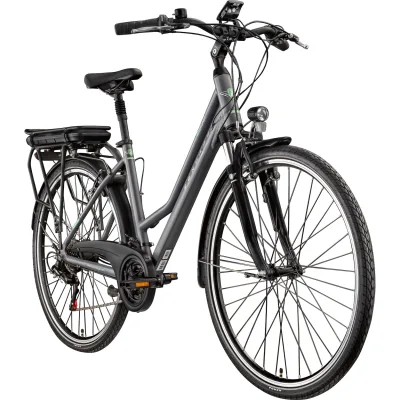Zündapp Z802 E Bike Trekkingrad Damen ab 160 cm mit Nabenmotor Pedelec Trekking Fahrrad mit 21 Gang und Beleuchtung StVZO
